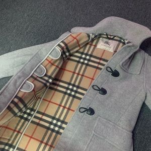 burberry grey pea coat
